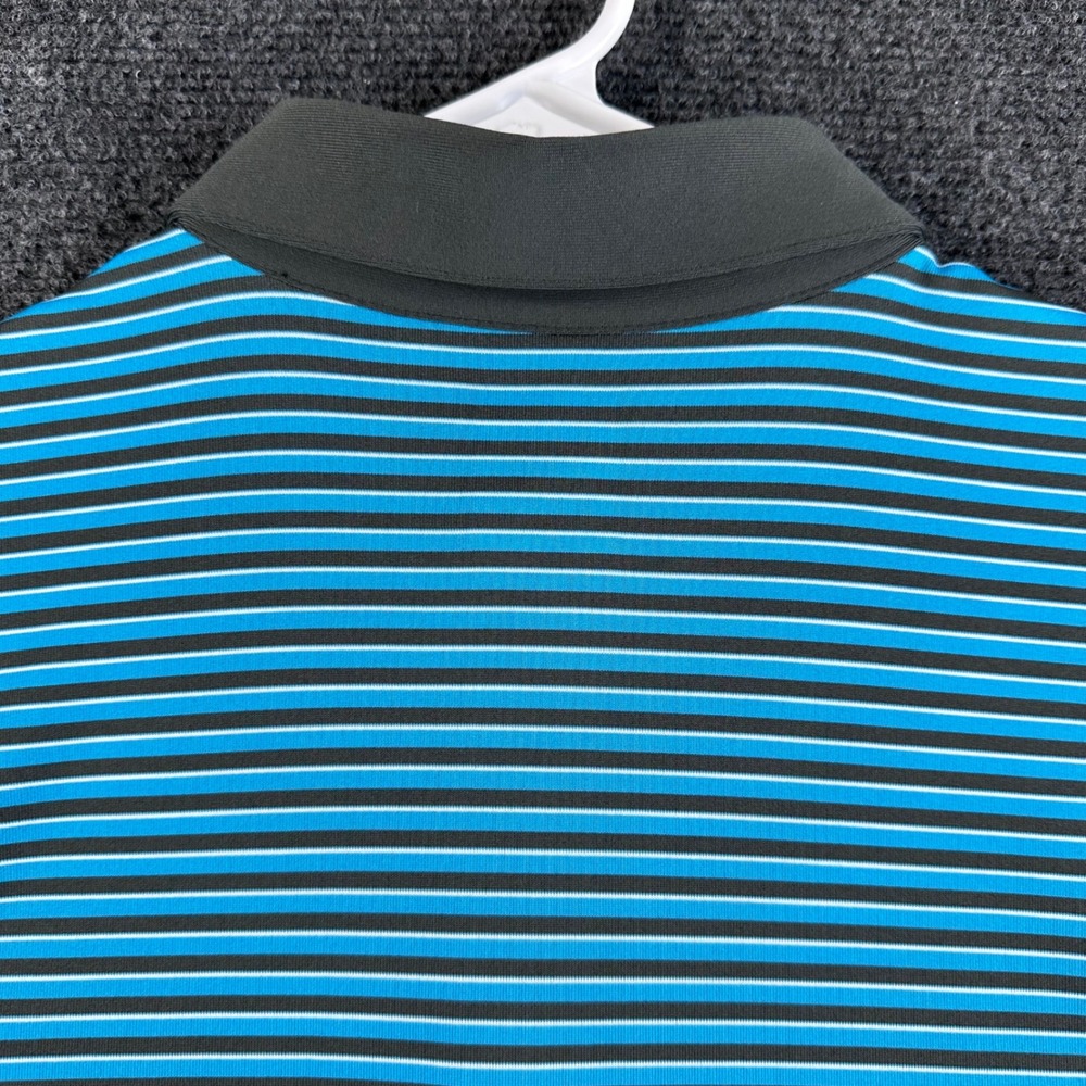 Callaway Opti-Dri Mens Blue Black Striped Short Sleeve Golf Polo Shirt Size M - Picture 10 of 12